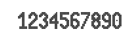 7×13数字点阵字体 ddN713BA1346