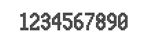 7×13数字点阵字体 ddN713BA1347