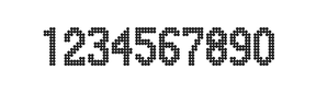 7×13数字点阵字体 ddN713BA1349