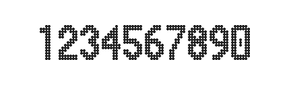 7×13数字点阵字体 ddN713BA1351