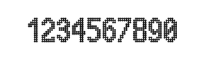 7×13数字点阵字体 ddN713BA1353