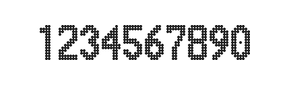 7×13数字点阵字体 ddN713BA1355