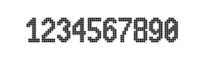 7×13数字点阵字体 ddN713BA1356
