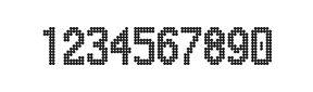7×13数字点阵字体 ddN713BA1361