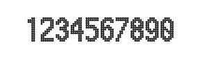 7×13数字点阵字体 ddN713BA1362