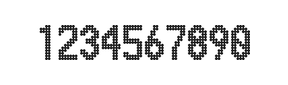 7×13数字点阵字体 ddN713BA1364