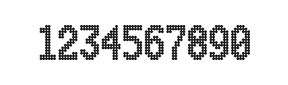 7×13数字点阵字体 ddN713BA1370