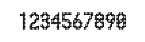 7×13数字点阵字体 ddN713BA1372