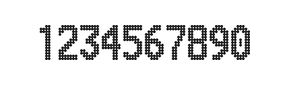 7×13数字点阵字体 ddN713BA1374