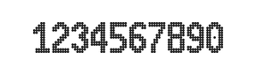 7×13数字点阵字体 ddN713BA1379