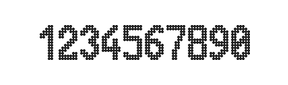 7×13数字点阵字体 ddN713BA1380
