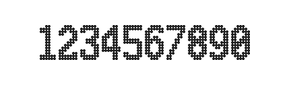 7×13数字点阵字体 ddN713BA1382