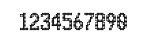 7×13数字点阵字体 ddN713BA1383