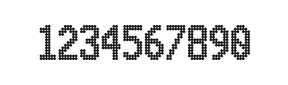7×13数字点阵字体 ddN713BA1384