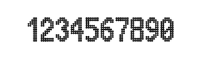 7×13数字点阵字体 ddN713BA1385