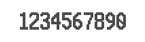 7×13数字点阵字体 ddN713BA1386