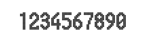 7×13数字点阵字体 ddN713BA1391