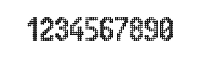 7×13数字点阵字体 ddN713BA1394