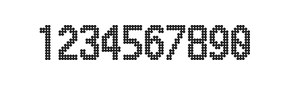 7×13数字点阵字体 ddN713BA1396