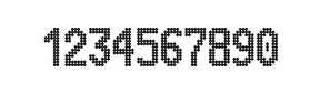 7×13数字点阵字体 ddN713BA1398