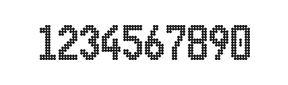 7×13数字点阵字体 ddN713BA1401