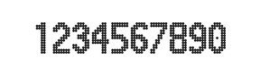 7×13数字点阵字体 ddN713BA1402
