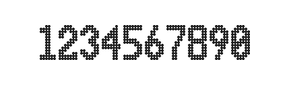 7×13数字点阵字体 ddN713BA1404