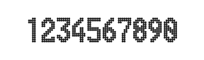 7×13数字点阵字体 ddN713BA1408