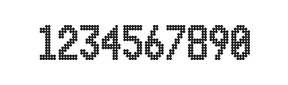 7×13数字点阵字体 ddN713BA1409