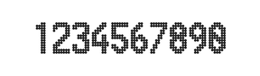 7×13数字点阵字体 ddN713BA1410
