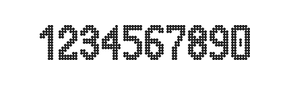 7×13数字点阵字体 ddN713BA1412