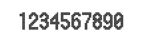 7×13数字点阵字体 ddN713BA1415