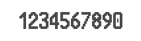 7×13数字点阵字体 ddN713BA1420