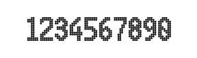 7×13数字点阵字体 ddN713BA1423