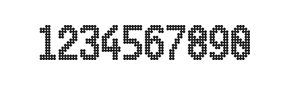 7×13数字点阵字体 ddN713BA1424