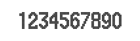 7×13数字点阵字体 ddN713BA1425