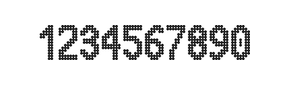 7×13数字点阵字体 ddN713BA1427