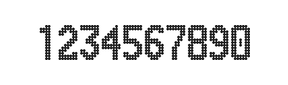 7×13数字点阵字体 ddN713BA1432