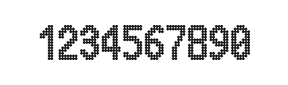 7×13数字点阵字体 ddN713BA1433