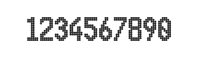 7×13数字点阵字体 ddN713BA1438