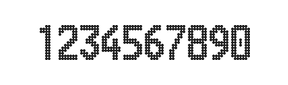 7×13数字点阵字体 ddN713BA1442