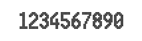 7×13数字点阵字体 ddN713BA1447