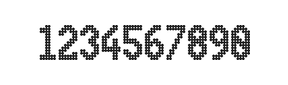 7×13数字点阵字体 ddN713BA1449