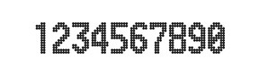 7×13数字点阵字体 ddN713BA1452