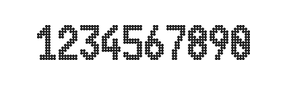 7×13数字点阵字体 ddN713BA1454
