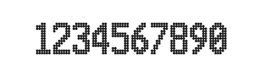 7×13数字点阵字体 ddN713BA1455