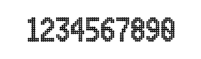7×13数字点阵字体 ddN713BA1463