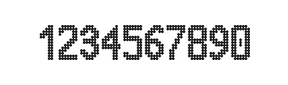 7×13数字点阵字体 ddN713BA1466