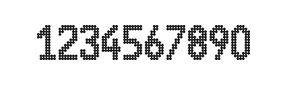 7×13数字点阵字体 ddN713BA1469