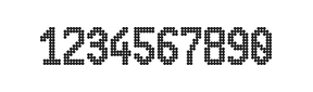 7×13数字点阵字体 ddN713BA1472